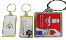 keytag with compass and thermometer